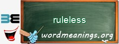 WordMeaning blackboard for ruleless